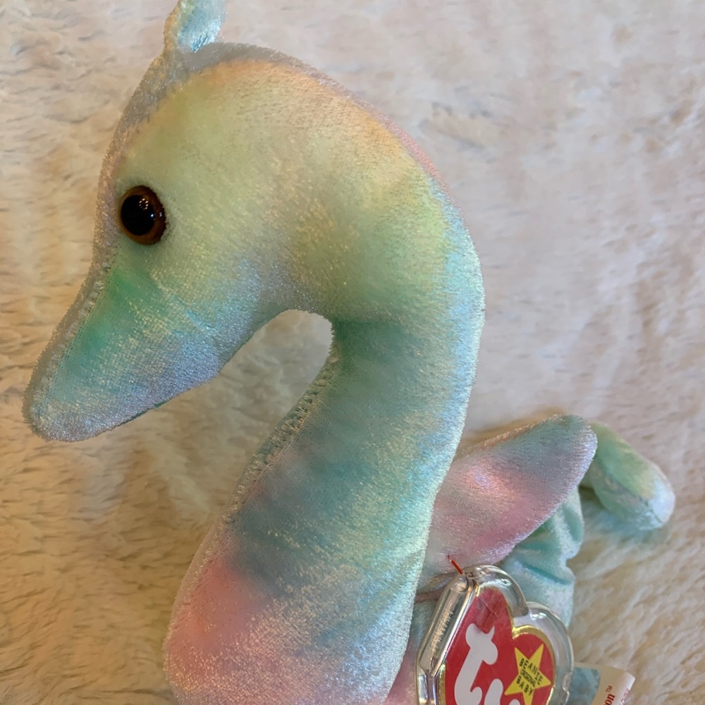 Neon seahorse Ty Beanie Baby
